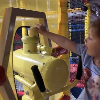 Uptown Jungle Fun Park - Loading up the foam ball cannon - Indoor Playcenter Near Me - Chandler, Arizona