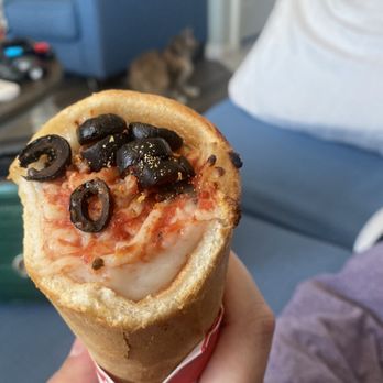 Kono Pizza - vegan cone with black olives - Pizza Near Me - Wildwood, New Jersey