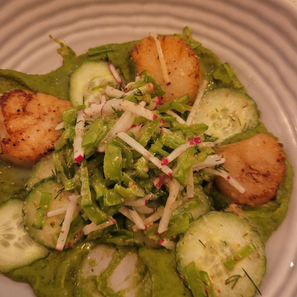 Not so good scallops. Their breakfast buffet this morning was much better.