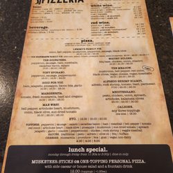 Lemmo's Pizzeria - New menu with some new items!