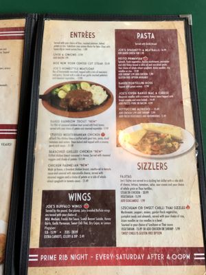 Menu photo 4 Joe Tomato's Restaurant Owen Sound, ON