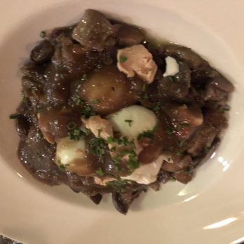 The Spanish Farm - Stewed Winter Mushrooms Topped With a Low Temperature Egg and Layers of Foie Gras. - Modern European Near Me - Madrid, M The Spanish Farm - Stewed Winter Mushrooms Topped With a Low Temperature Egg and Layers of Foie Gras. - Modern European Near Me - Madrid, M