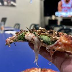 Look at the cheese stretch