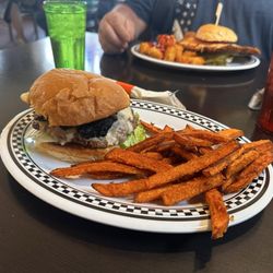 My Place - Wellington burger with SP fries