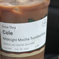Heine Brothers Coffee - Northfield - Midnight mocha tumbled espresso