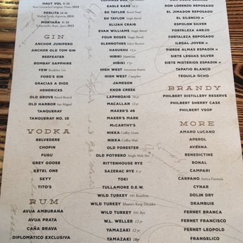 Hundred Proof - EXTENSIVE libation list! - San Diego, CA