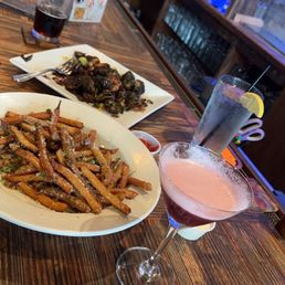 Truffle fries and Brussels Sprouts Truffle fries and Brussels Sprouts