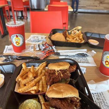 Dave's Hot Chicken - Each comes with Dave's #2: 2 Sliders w/ Fries. - Chicken Shop Near Me - Conway, Arkansas Dave's Hot Chicken - Each comes with Dave's #2: 2 Sliders w/ Fries. - Chicken Shop Near Me - Conway, Arkansas