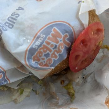 Jersey Mike's Subs - That slice of tomato did *not* want to be on that sandwich - Sandwiches Near Me - Long Beach, California Jersey Mike's Subs - That slice of tomato did *not* want to be on that sandwich - Sandwiches Near Me - Long Beach, California