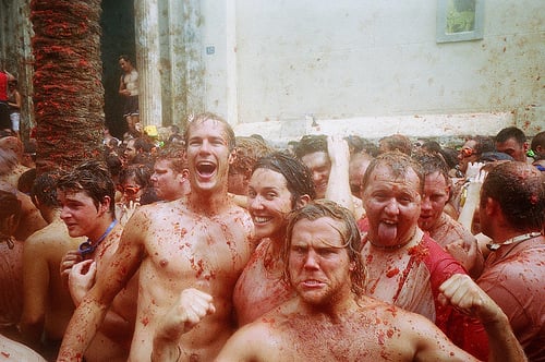 La Tomatina festival by null