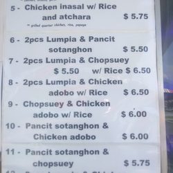 Chirpy Corner - Menu 2