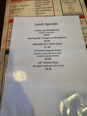 Menu photo 1 Kinsey's Italian Cafe McCordsville, IN