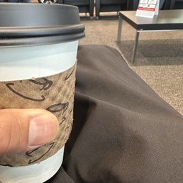 Double shot of espresso with hazelnut cream.