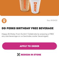 Dunkin' - Free coffee. I will never say no to a free coffee