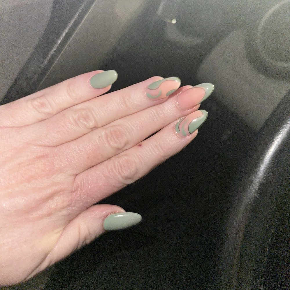 Allure Nails & Spa - Rounded abstract pistachio nails? - Nail Salons Near Me - Bakersfield, California Allure Nails & Spa - Rounded abstract pistachio nails? - Nail Salons Near Me - Bakersfield, California