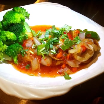Chiangmai Thai Kitchen - Tilapia Lad Prik or Tilapia in sweet chili sauce (Mild Spicy) ~ Ok and suuuper sweet. (I recommend hot spicy or extra spicy) - Thai Near Me - Longview, Texas Chiangmai Thai Kitchen - Tilapia Lad Prik or Tilapia in sweet chili sauce (Mild Spicy) ~ Ok and suuuper sweet. (I recommend hot spicy or extra spicy) - Thai Near Me - Longview, Texas