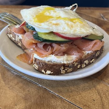 Oddfellows - The SAME salmon toast with a DIFFERENT egg. - Breakfast & Brunch Near Me - Dallas, Texas Oddfellows - The SAME salmon toast with a DIFFERENT egg. - Breakfast & Brunch Near Me - Dallas, Texas