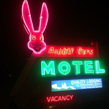 Rabbit Ears Motel - The cool neon sign that we saw from far down the road - Hotels Near Me - Steamboat Springs, Colorado Rabbit Ears Motel - The cool neon sign that we saw from far down the road - Hotels Near Me - Steamboat Springs, Colorado