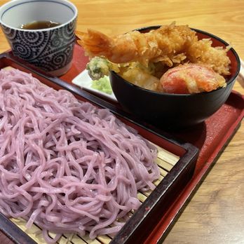 Shingen - Ube Udon Cold Noodle tempura Set - Japanese Near Me - Honolulu, Hawaii