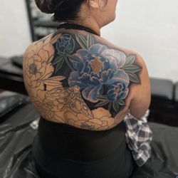 Broadway Tattoos - Second session of full back piece done by Vic