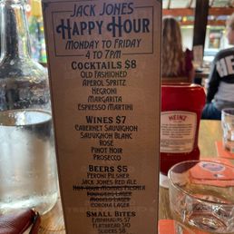 Happy hour menu Happy hour menu
