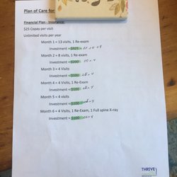 Thrive Family Chiropractic - Cost for 6 months