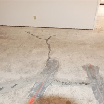 Concrete Slab On Grade Crack Repair Phase 3 After Crack Fill Yelp