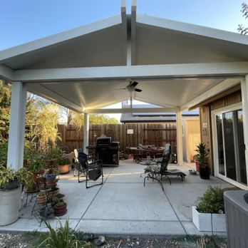 Reliable Home Improvement - New concrete, patio cover with electrical outlets and fan/light - General Contractors Near Me - Citrus Heights, California