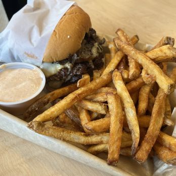 Valley Burger - Mushroom Swiss burger & French fries - Burgers Near Me - Chippewa Falls, Wisconsin