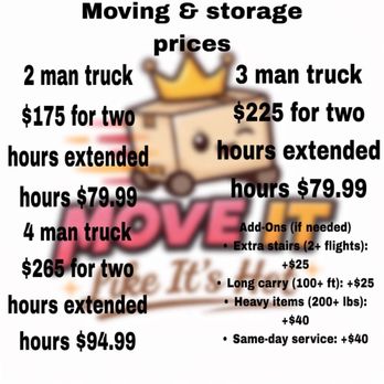 Move It Like It’s Hot - The Official Prices Are Finally Here No surprises. No hidden fees. Just family service and hot moves." - Movers Near Me Move It Like It’s Hot - The Official Prices Are Finally Here No surprises. No hidden fees. Just family service and hot moves." - Movers Near Me