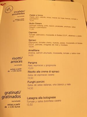 Menu photo 7 San Tommaso Valencia, V Menu photo 7 San Tommaso Valencia, V
