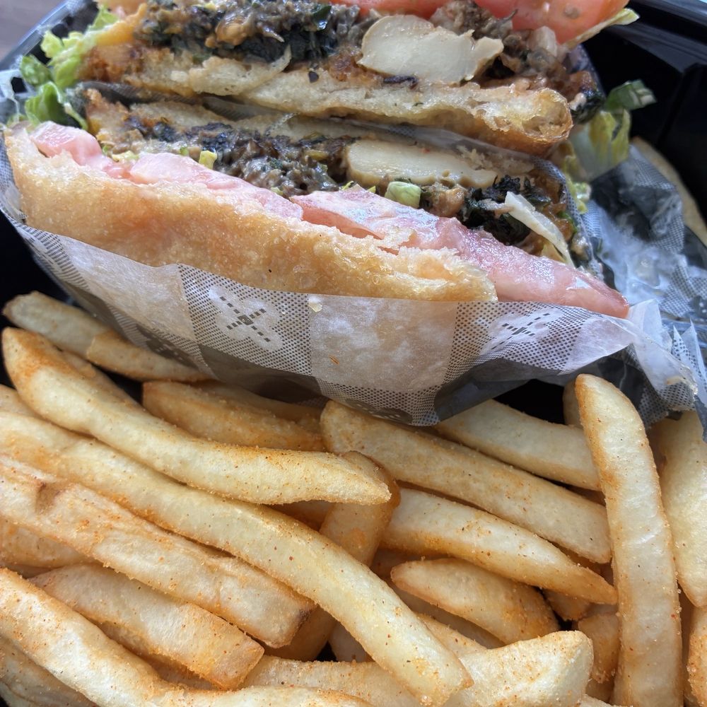 Frybread - The Hen vegetarian sandwich-- so good! - Mexican Near Me - West Warwick, Rhode Island