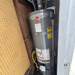 Newly installed water heater