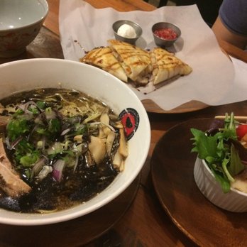 Junpuu - Garlic Tokyo Tonkatsu Ramen, char siu quesadilla, potato salad - Ramen Near Me - Honolulu, Hawaii Junpuu - Garlic Tokyo Tonkatsu Ramen, char siu quesadilla, potato salad - Ramen Near Me - Honolulu, Hawaii