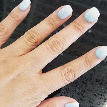 Glossy Nails - White/blue ombre nails - Nail Salons Near Me - Rocklin, California Glossy Nails - White/blue ombre nails - Nail Salons Near Me - Rocklin, California