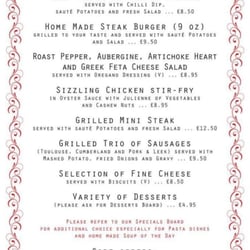 Arches Wine Bar - Bar menu The Arches wine bar & restaurant