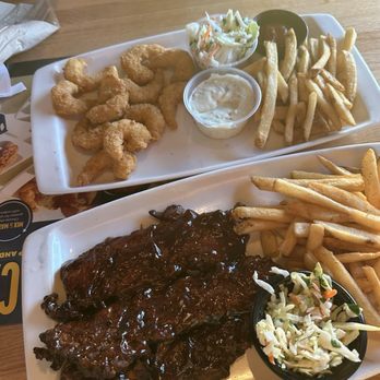 Applebee's Grill + Bar - Half Rack Double-Glazed Baby Back Ribs Double Crunch Shrimp - American Near Me - El Cajon, California