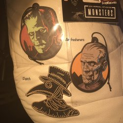 Netherworld Collectibles - Famous Monsters air fresheners, patch