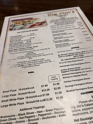 Menu photo 5 Big Jim's Restaurant & Bar Pittsburgh, PA