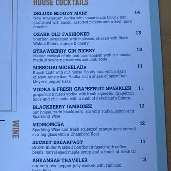 Ozark Mountain Biscuit & Bar - House Cocktail Menu - Food Trucks Near Me - Columbia, Missouri Ozark Mountain Biscuit & Bar - House Cocktail Menu - Food Trucks Near Me - Columbia, Missouri