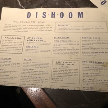 Dishoom - Menu - Indian Near Me - London, XGL