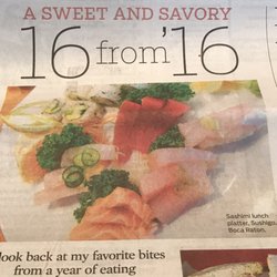 Sushigo - "Happy New Year!!" "SunSentinel" news paper put "Sushigo's Sushi Picture" on the First Cover Page on January 1, 2017!!!!!