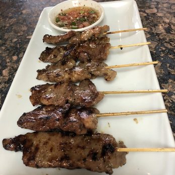 Green Leaf Thai Cuisine - a10. Six Pieces Moo Ping - Thai Near Me - Chicago, Illinois Green Leaf Thai Cuisine - a10. Six Pieces Moo Ping - Thai Near Me - Chicago, Illinois