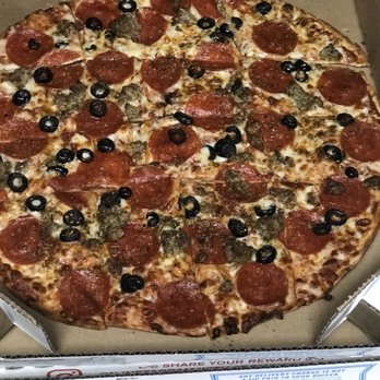 Domino's Pizza - Large; Thin crust, robust inspired tomato sauce - pepperoni, Italian sausage, black olives - Pizza Near Me - Carrollton, Texas Domino's Pizza - Large; Thin crust, robust inspired tomato sauce - pepperoni, Italian sausage, black olives - Pizza Near Me - Carrollton, Texas