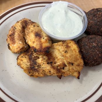Mediterranean Grill - 2 pieces of Chicken Kabob($1 ea) and falafel - Greek Near Me - Decatur, Georgia