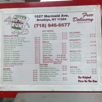 On The Run Pizza - Menu & price - Pizza Near Me - Brooklyn, New York On The Run Pizza - Menu & price - Pizza Near Me - Brooklyn, New York