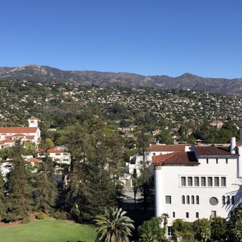 Santa Barbara County Courthouse - Santa Ynez Mountains hugging the town with the Pacific Ocean - Landmarks & Historical Buildings Near Me - Santa Barbara, California