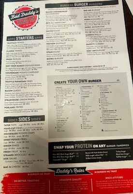 Menu photo 4 Bad Daddy's Burger Bar Montgomery, AL Menu photo 4 Bad Daddy's Burger Bar Montgomery, AL