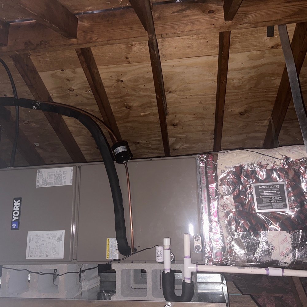 2 Roots Cooling and Heating - This is the unit in the attic. The York JHET 3 Ton Fixed Speed Air Handler.  Very quiet and blows lots of cool air. - Heating & Air Conditioning/HVAC Near Me