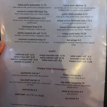 Three's Bar & Grill - Menu (September 2026) - Asian Fusion Near Me - Kihei, Hawaii